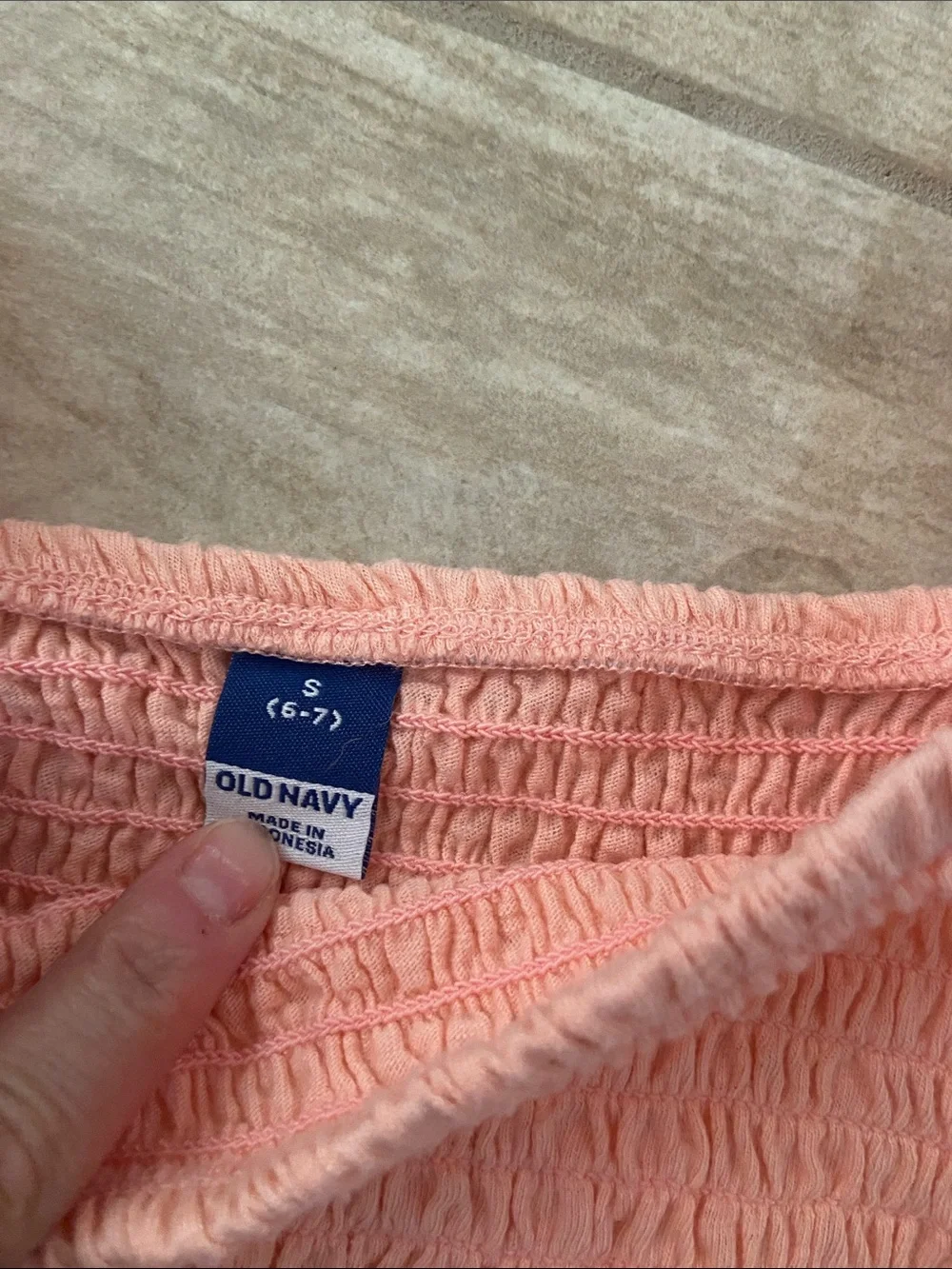 GAP Girls Kids Small Floral, Blue Stripes Peplum Cap Sleeve Tops Peach Pink